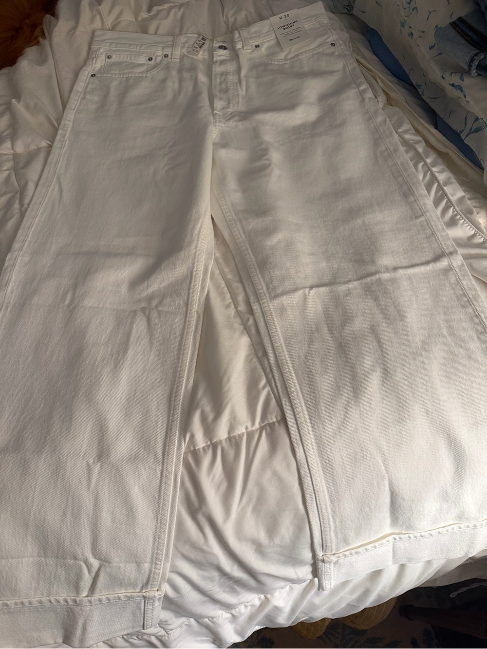 Madewell White Women's Straight Jeans